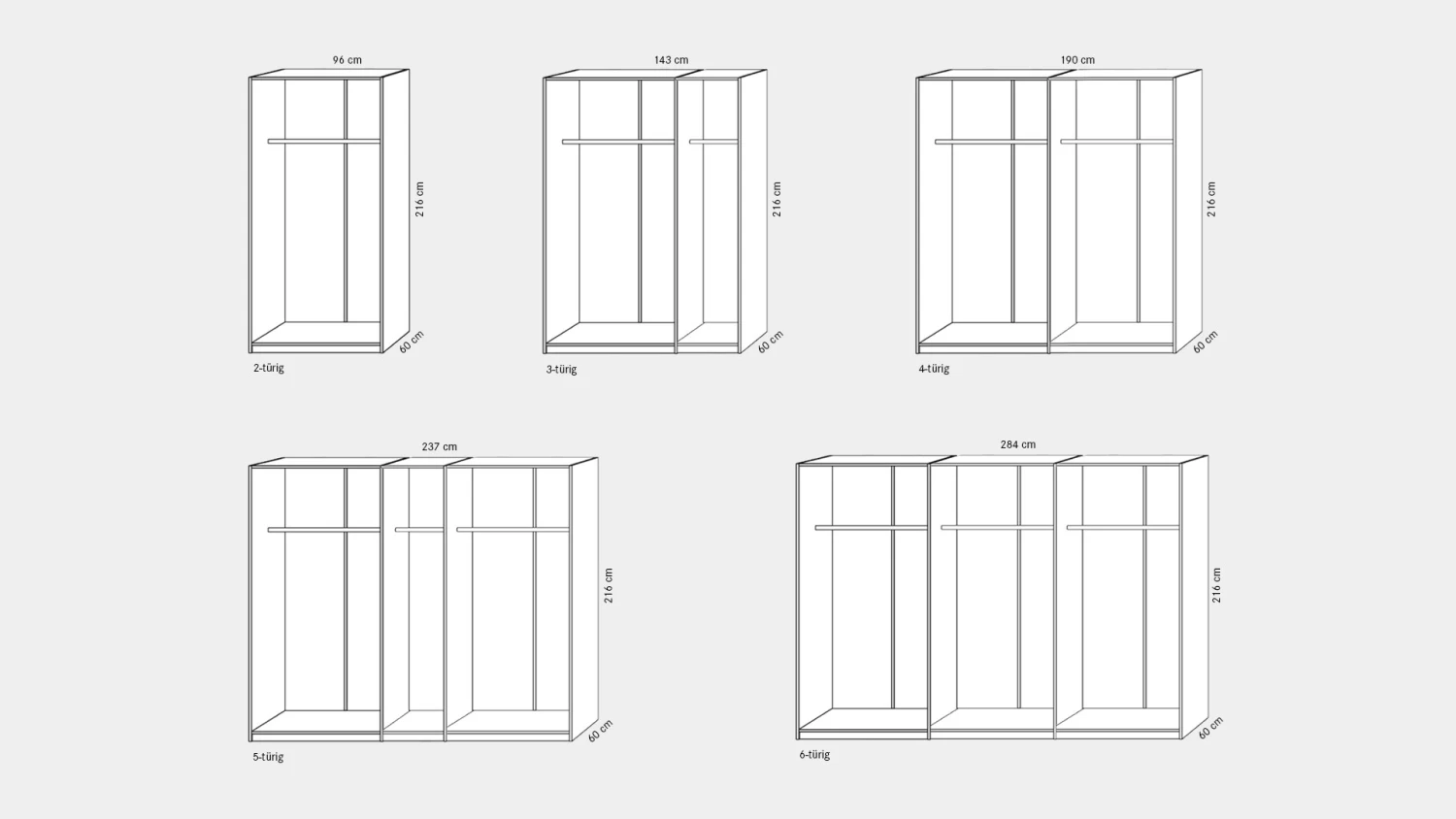 Drehtüren-Kleiderschrank "Santorino" – Bild 6