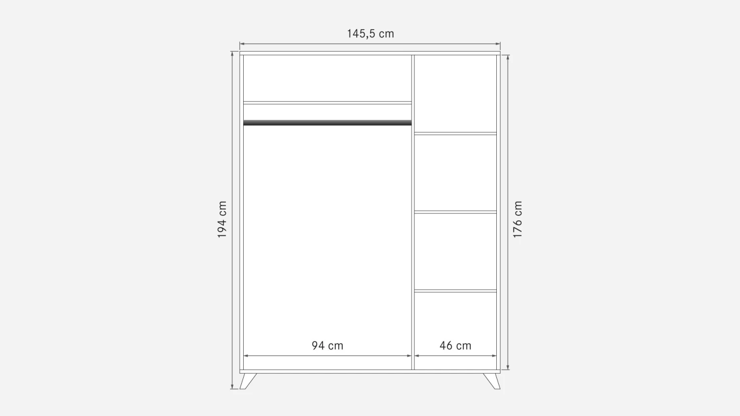 Kleiderschrank "Lunda" – Bild 4