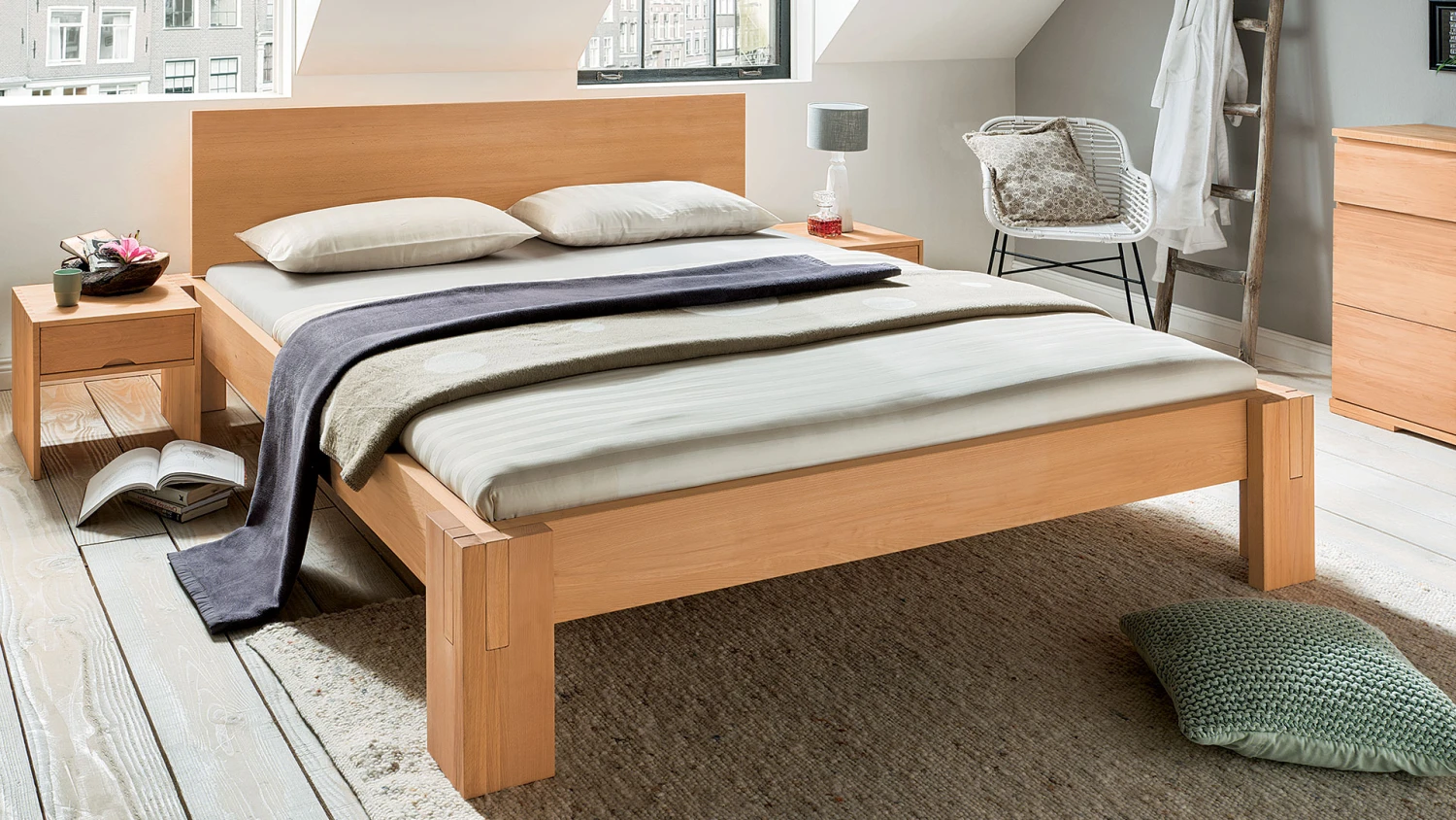 Massivholzbett "Salerno"