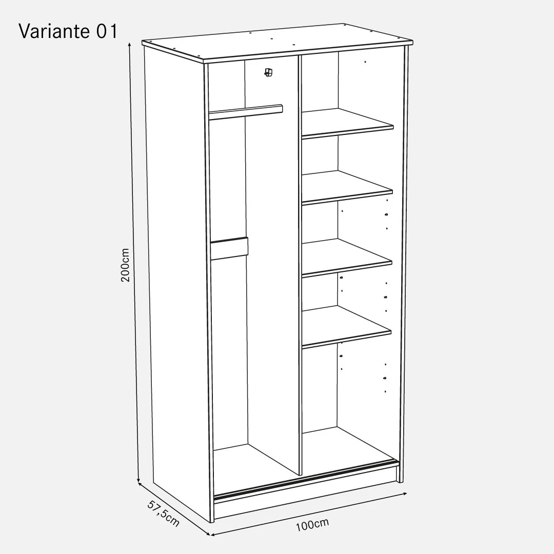 Schiebetüren-Kleiderschrank "Kiddy" – Bild 7
