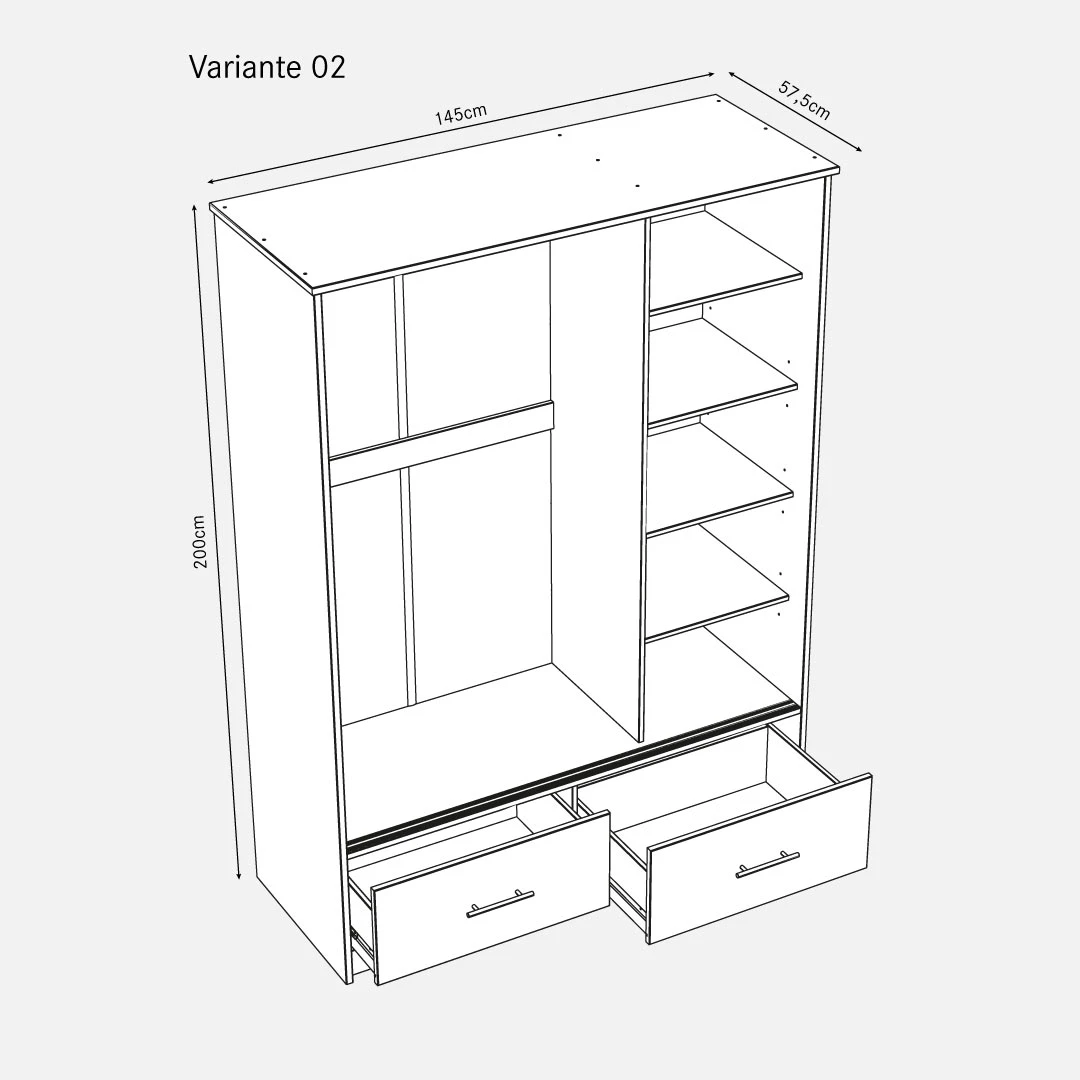 Schiebetüren-Kleiderschrank "Kiddy" – Bild 8