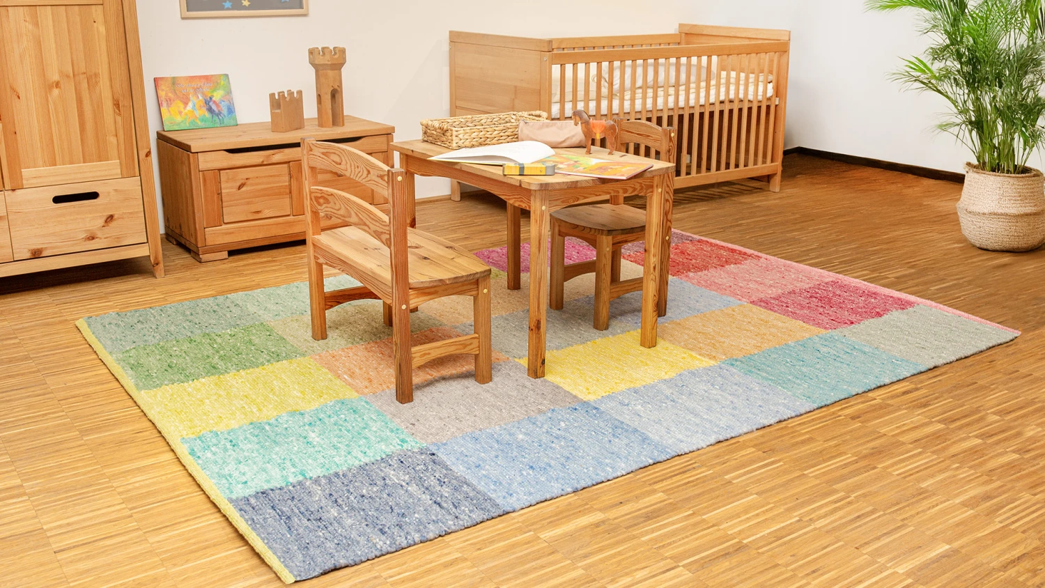 Schurwollteppich "Quadrata"